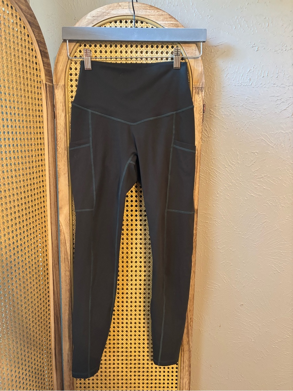 POPFLEX Black High-Waist Leggings with Side Pockets